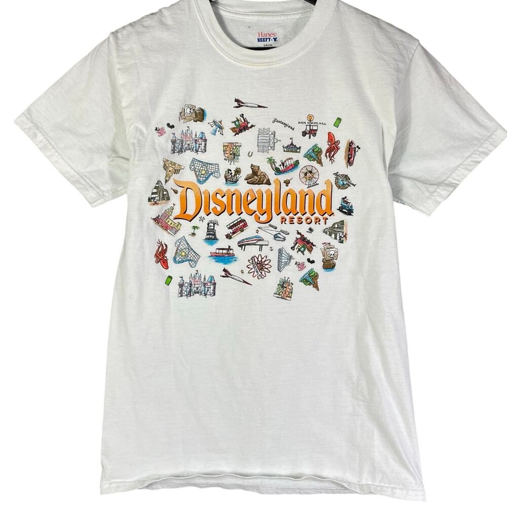 Disney Parks Disneyland Attractions Timeline Tee Hanes Beefy-T Unisex Small